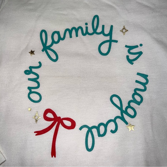 🌼 🎄Cat & Jack Shirt Toddler Girls Size 4T 5T New NWOT Christmas Shirt Family - Picture 2 of 16